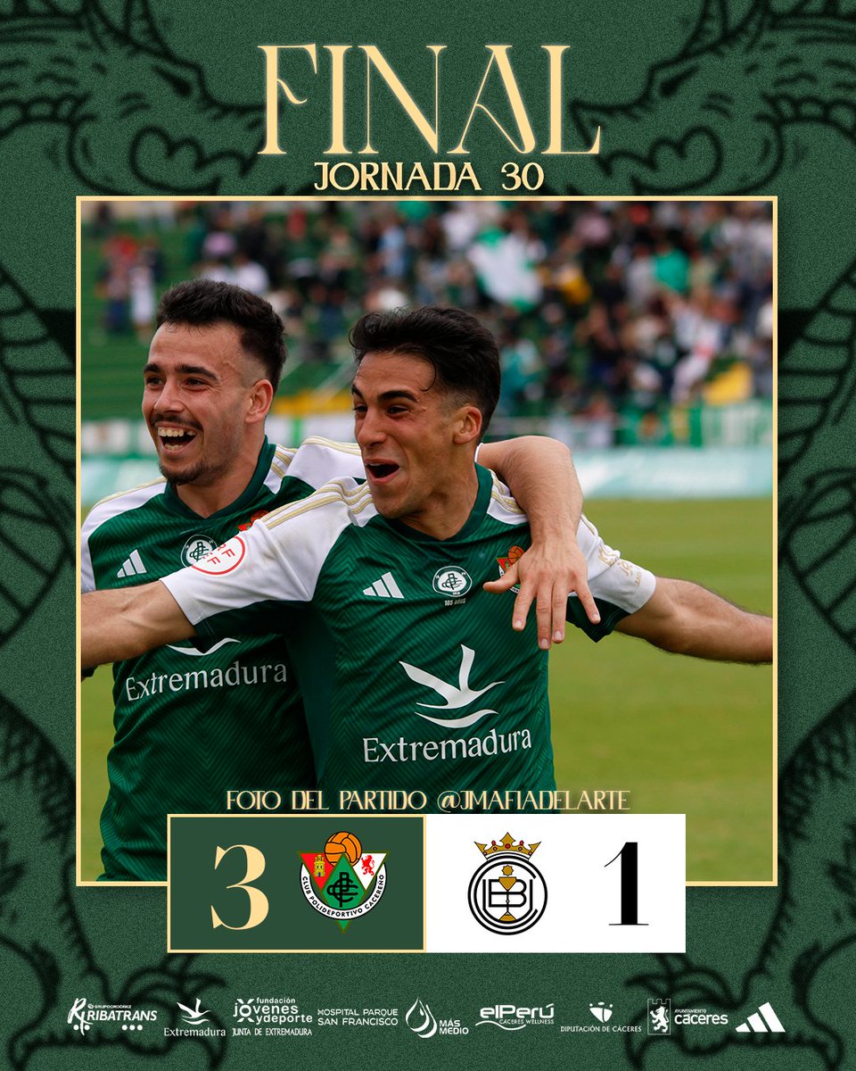 CP Cacereño (@cpcacerenosad) on Twitter photo 🔚 ¡¡¡FINAAAAL del partidoooo!!!
📸 <a href="/mafiadelarte/">Mafia del arte Audiovisual</a>
#CacereñoConquense 💚 3-1 ⚪️
#LaOrdenDelDecano #AúpaCPC 🔚 ¡¡¡FINAAAAL del partidoooo!!!
📸 <a href="/mafiadelarte/">Mafia del arte Audiovisual</a>
#CacereñoConquense 💚 3-1 ⚪️
#LaOrdenDelDecano #AúpaCPC