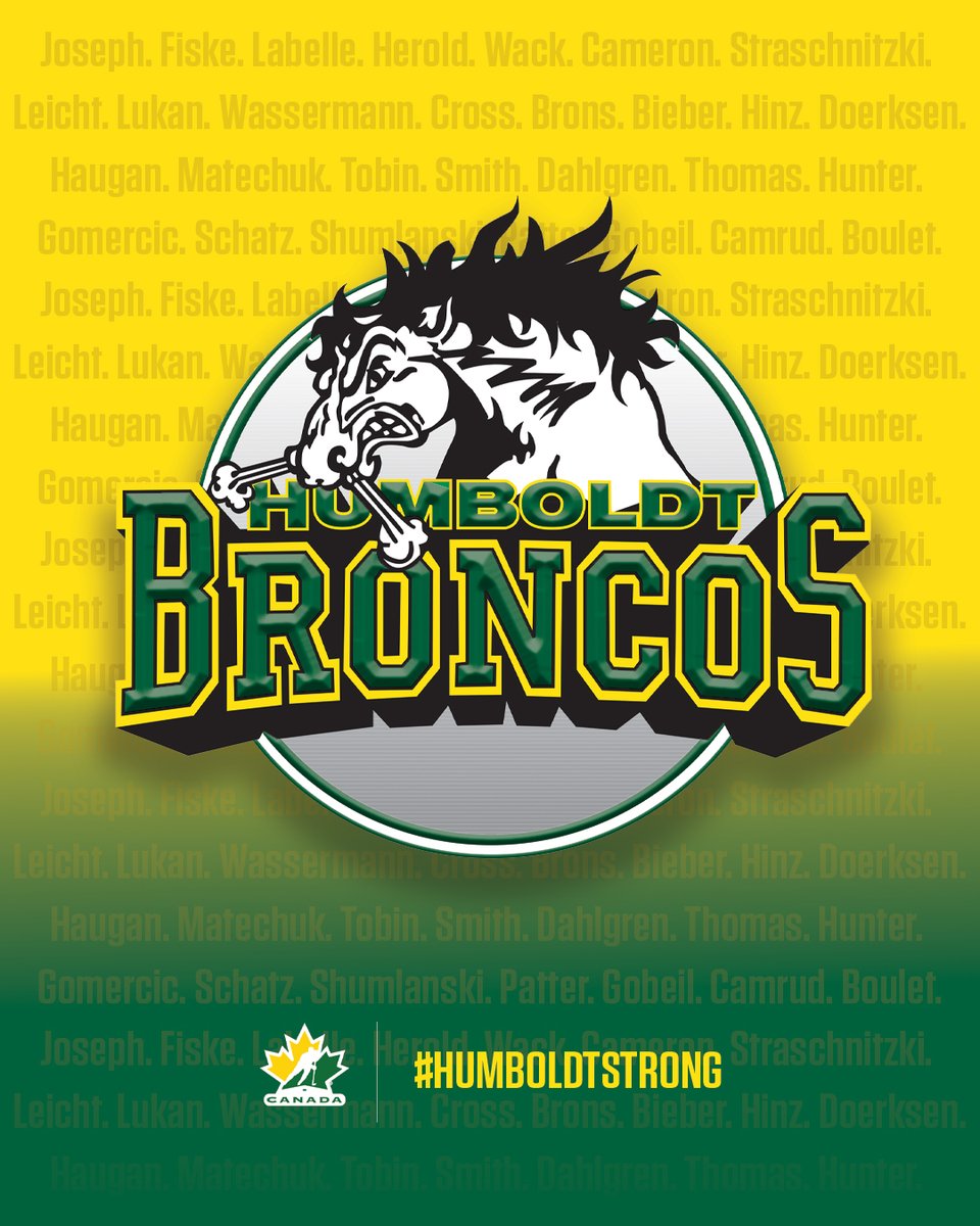 Today and every day, we remember. 💚💛

Aujourd’hui, comme tous les jours, nous nous souvenons. 💚💛

#HumboldtStrong
