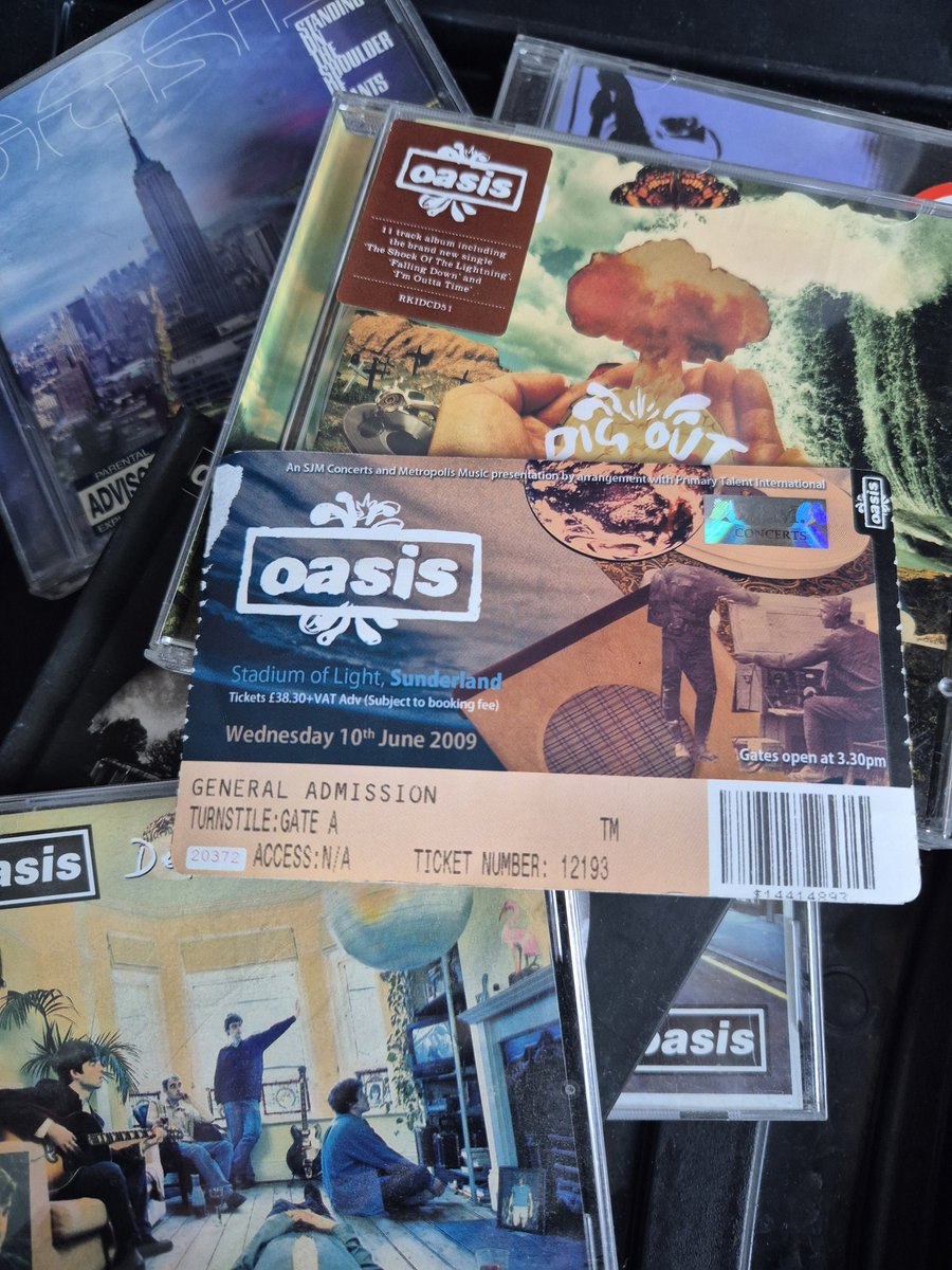 Clearing my loft today and came across a load of Oasis albums and singles....and a gig ticket from almost 16 years ago! Roll on summer! <a href="/liamgallagher/">Liam Gallagher</a> <a href="/NoelGallagher/">Noel Gallagher</a> cannot wait to see you live again!