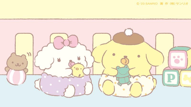 baby macaroon and pompom 💫