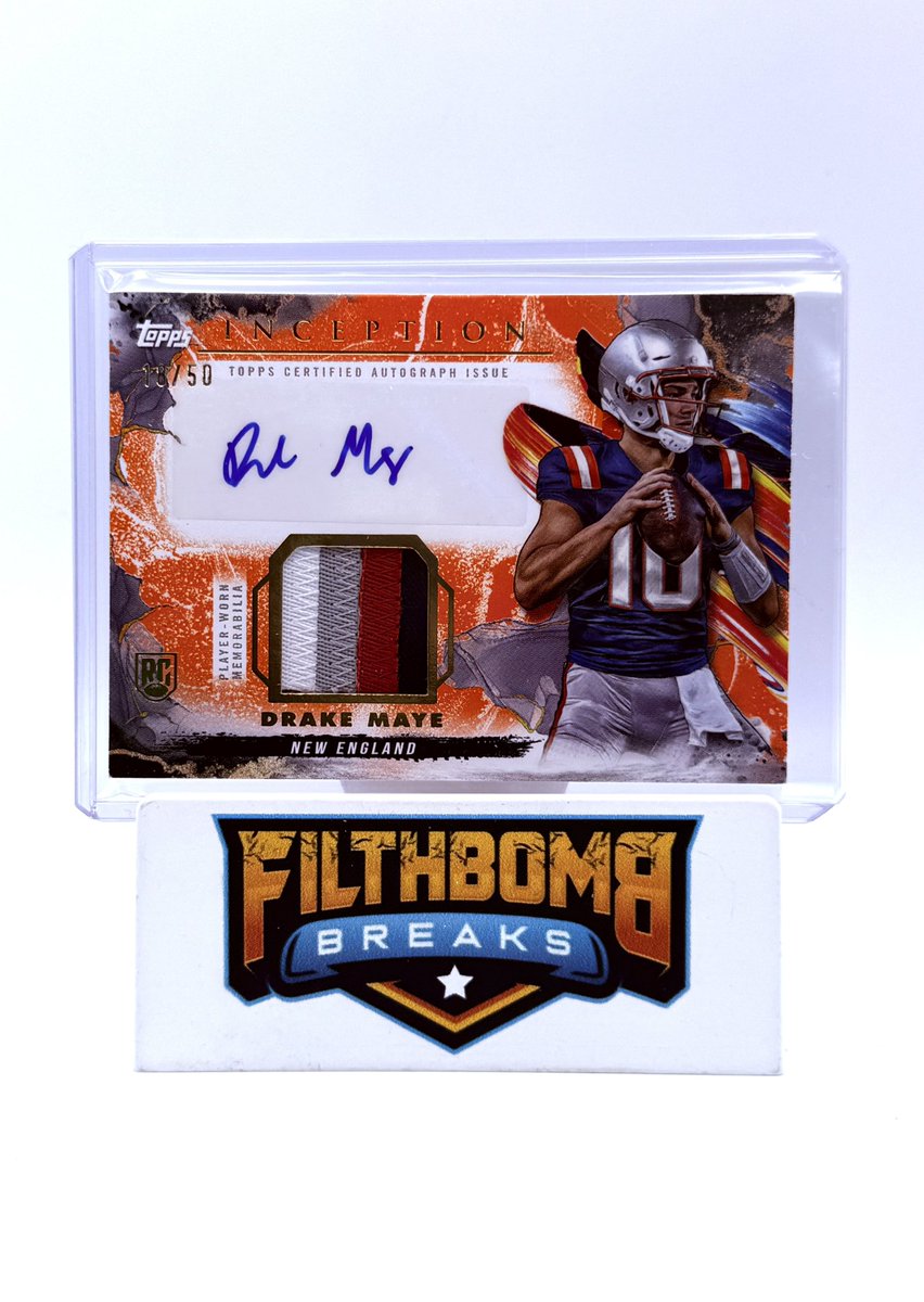 DmoneyXperience's tweet image. Topps Inception NFL is crazy good. Loving the on-card autos, the booklet patch autos are filthy, and the overall design is just clean. I really think this one’s here to stay—and once it’s licensed, it’s gonna be an absolute monster in the hobby.

#ToppsInception #NFLHobby