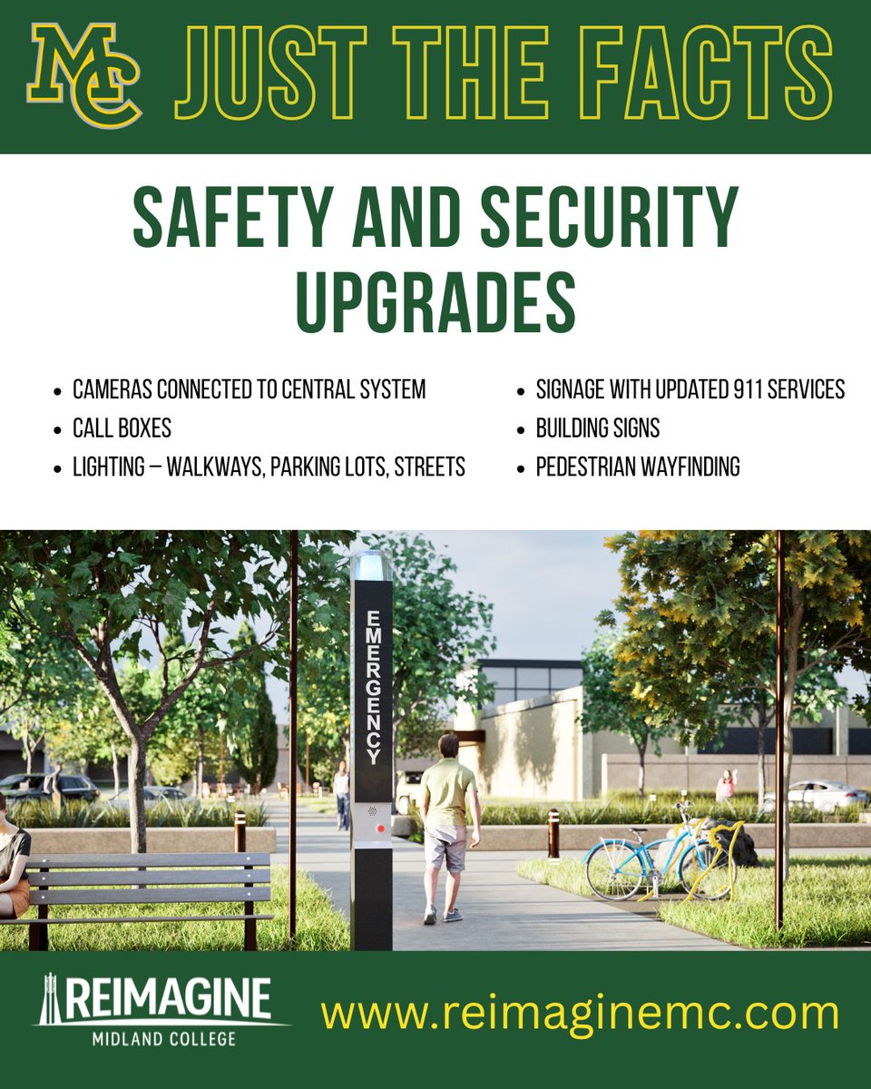 𝗝𝗨𝗦𝗧 𝗧𝗛𝗘 𝗙𝗔𝗖𝗧𝗦...The bond includes safety &amp; security upgrades to improve campus monitoring, emergency response, visibility &amp; wayfinding, enhancing infrastructure to support a more secure &amp; accessible environment for students, staff &amp; visitors.

reimaginemc.com/safety-security