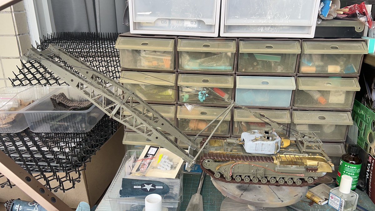 MENG_ChengHsien's tweet photo. Churchill Mk IV AVRE in progress. https://t.co/rGBphSwO1E