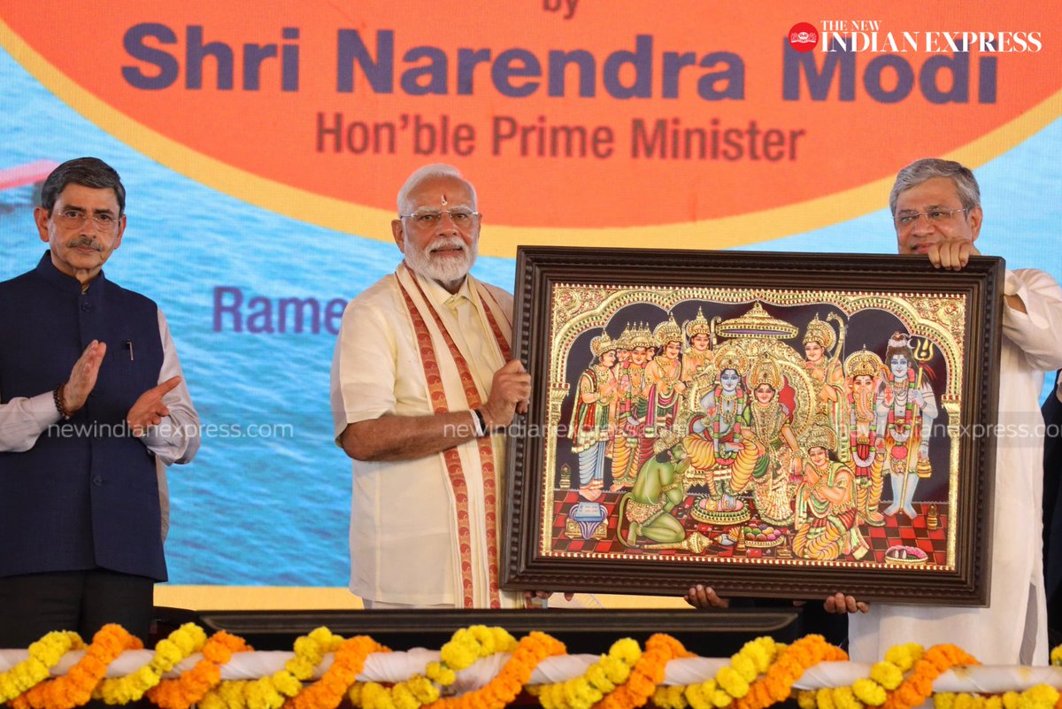TNIE Tamil Nadu (@xpresstn) on Twitter photo Prime Minister <a href="/narendramodi/">Narendra Modi</a> dedicated the country’s first vertical lift sea bridge at #Rameswaram.
Express photos | <a href="/KKSundar123/">K.K.Sundar</a> Prime Minister <a href="/narendramodi/">Narendra Modi</a> dedicated the country’s first vertical lift sea bridge at #Rameswaram.
Express photos | <a href="/KKSundar123/">K.K.Sundar</a>