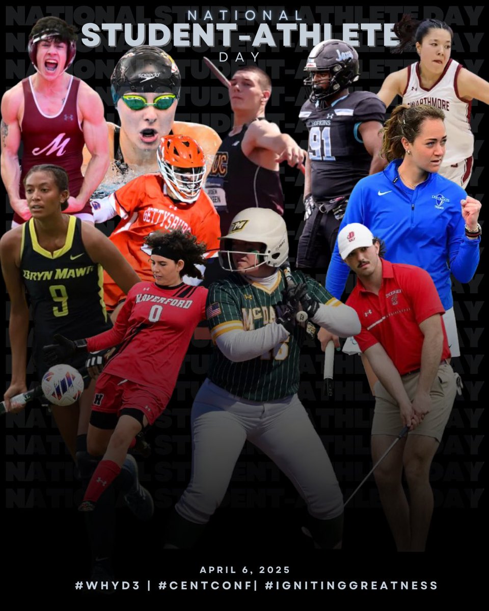 Happy National Student-Athlete Day, #CentConf!

Today and every day, we celebrate YOU for your dedication, resilience, and impact both on and off the field.
From the classroom to competition, and within your teams, campuses, and communities, your influence is felt everywhere.