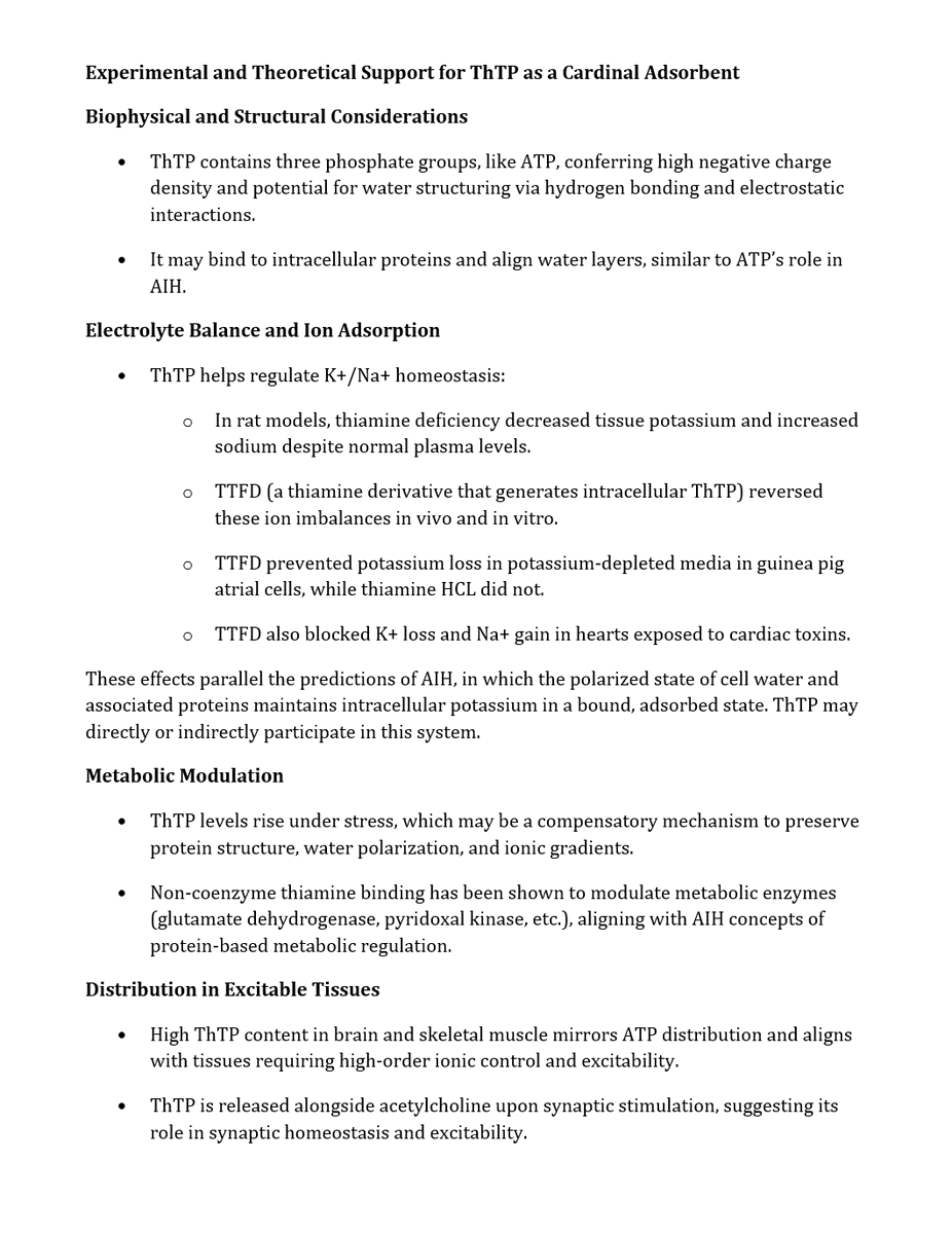 Elliot Overton (@eo_nutrition) on Twitter photo <a href="/photobiogenesis/">Bryce Hanna</a> It seems we have been thinking along similar lines
For a long time, I have been quite certain there is something unique about thiamine vs the other B vitamins
In an article I wrote several years ago on thiamine's role in intracellular potassium retention and sodium exclusion, <a href="/photobiogenesis/">Bryce Hanna</a> It seems we have been thinking along similar lines
For a long time, I have been quite certain there is something unique about thiamine vs the other B vitamins
In an article I wrote several years ago on thiamine's role in intracellular potassium retention and sodium exclusion,