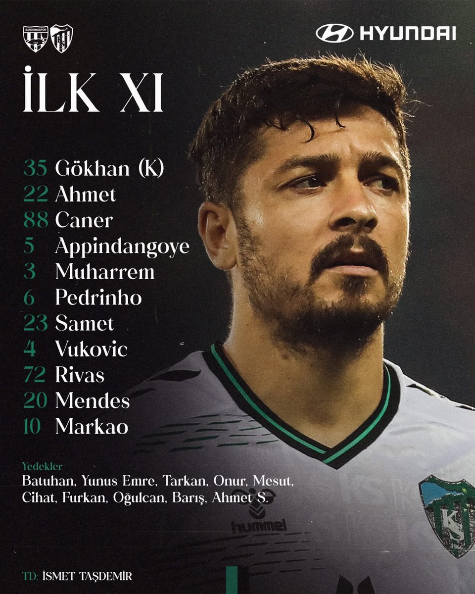 📋 Teksüt Bandırmaspor karşısındaki ilk 11’imiz! 💪🏻

#BANvKS | #BirÖmürYetmez