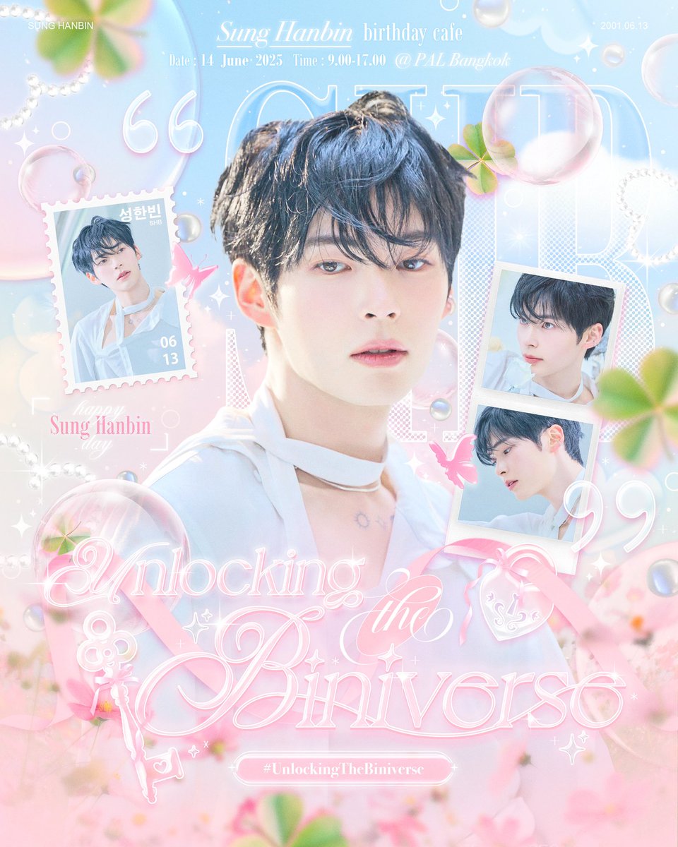 𝟮𝟬𝟮𝟱 𝗦𝗨𝗡𝗚 𝗛𝗔𝗡𝗕𝗜𝗡 𝗯𝗶𝗿𝘁𝗵𝗱𝗮𝘆 𝗰𝗮𝗳𝗲 𝗲𝘃𝗲𝗻𝘁 𝗶𝗻 𝗯𝗸𝗸🗝️
#UnlockingTheBiniverse

་۪ ✿◞𝗗𝗮𝘁𝗲 : Sat.14 Jun 2025
་۪ ✿◞𝗧𝗶𝗺𝗲 : 9 AM - 5 PM
་۪ ✿◞𝗟𝗼𝗰𝗮𝘁𝗶𝗼𝗻 : @pal_Bangkok

Details coming soon..⋆. 𐙚ॱ˚❀༉

#성한빈 #SUNGHANBIN #ซองฮันบิน