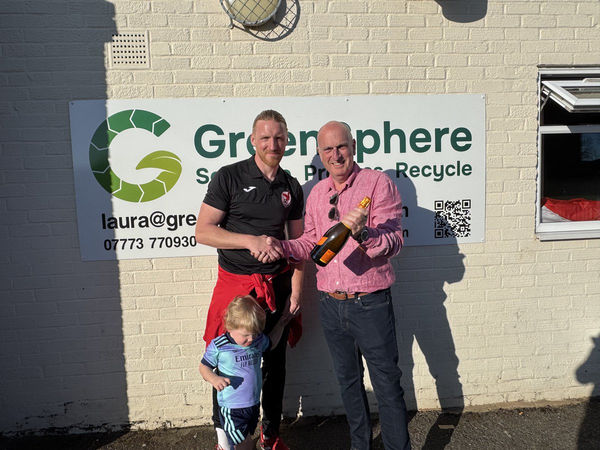 𝐌𝐎𝐓𝐌 - 𝐁𝐄𝐍 𝐅𝐀𝐑𝐑𝐄𝐋𝐋 🍾

Yesterday’s Man Of The Match award went to midfielder Ben Farrell 👏 

Thank you to GreenSphere for sponsoring yesterday’s match and for the whole season, your support is greatly appreciated ❤️

#YourTownYourTeam