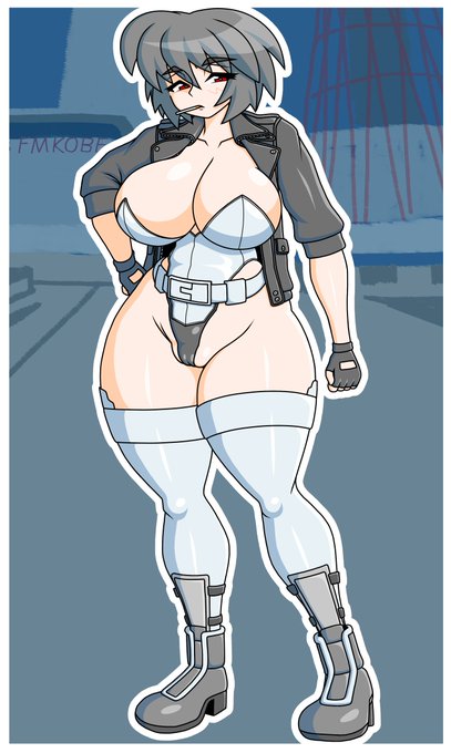 こちら、草薙素子少佐のコスプレをする川崎従子先生の絵です 