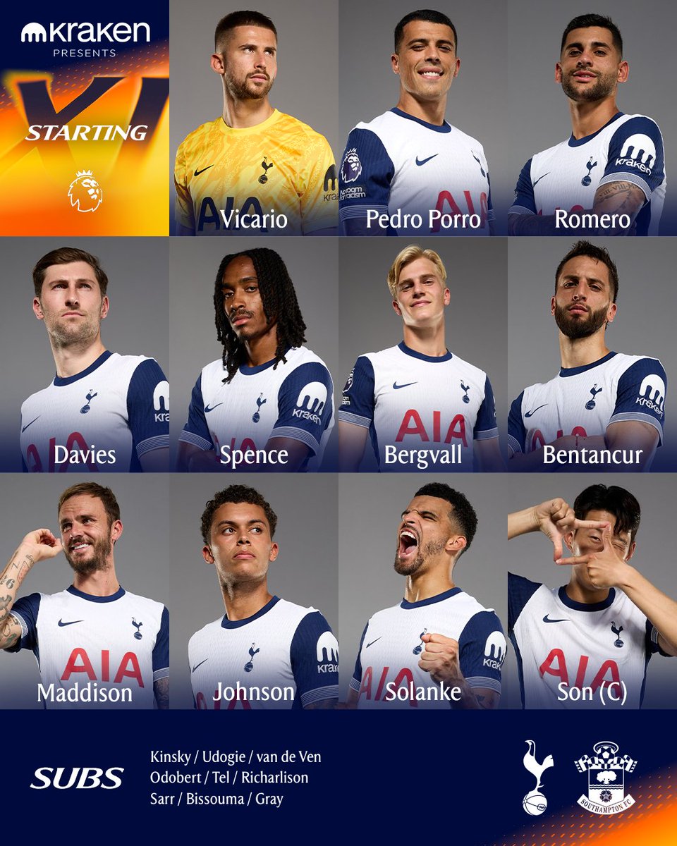 SpursYorugua's tweet photo. Cada partido un 11 diferente, es increíble como Ange no encuentra aun un 11 , en fin hoy vuelve Richi ojalá tenga min .

Vamos Spurs hoy +3pts 🐓👊🏼🤍 https://t.co/SvJNj18xUY