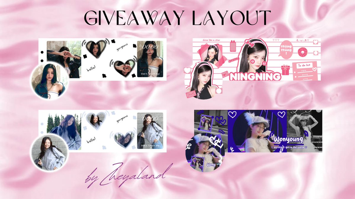 📌 MAU GIVEAWAY ULANG LAYOUT

  Rules;
1. Follow aku, BA auto fb 🫶🏻
2. Rt this tweet ❗️
3. Komen apa aja + pilih mau layout yg mana (beserta cadangannya)🩷

 end hari selasa, 08 april 2025 💗
((layout harus dipake ya &amp; gabisa re-text sm ganti foto))
#zonauang