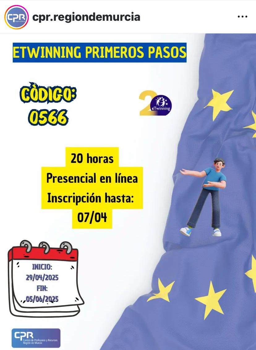 ¡Os esperamos! <a href="/eTwinnico/">etwinnico</a> <a href="/CPRRegionMurcia/">CPR Región de Murcia</a> <a href="/ProgramasRM/">ProgramasRM</a> <a href="/sifopcarm/">SIFOP CARM</a> <a href="/Educarm/">Educarm</a> <a href="/educaINTEF/">Educación INTEF</a>
