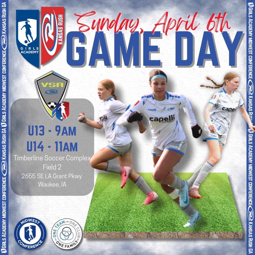 Kansas Rush Girls Academy (@ksrgirlsacademy) on Twitter photo Back at it for Day 2! ⚽☀️
<a href="/ksrushga2011/">KS RUSH GA 2011</a> and <a href="/KSRushGA2012/">KSRushGA2012</a> take the field this morning at Timberline Soccer Complex to wrap up the weekend. Let’s finish strong. 💙 Back at it for Day 2! ⚽☀️
<a href="/ksrushga2011/">KS RUSH GA 2011</a> and <a href="/KSRushGA2012/">KSRushGA2012</a> take the field this morning at Timberline Soccer Complex to wrap up the weekend. Let’s finish strong. 💙