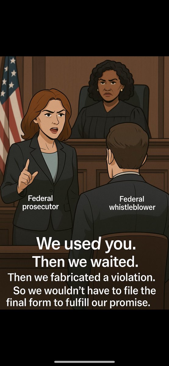 doedefenseEDNY's tweet photo. We used you.
Then we waited.
Then we fabricated a violation.
So we wouldn’t have to file the one form that fulfilled the promise.

It wasn’t about justice.
It was about control. https://t.co/sDEKhDGSRk