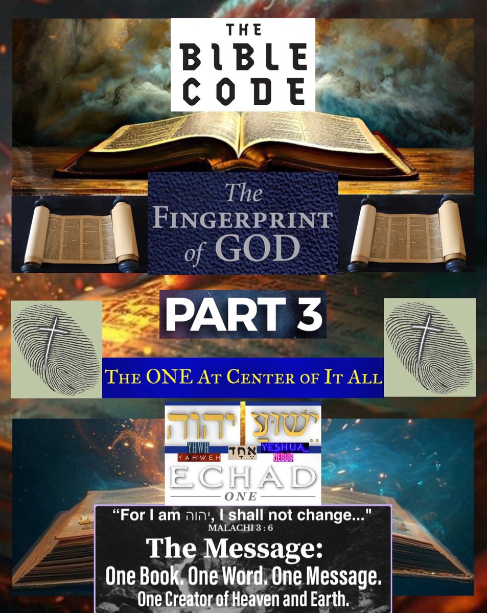 bbbthatsright's tweet image. The Bible Code: The Fingerprint of God - Part 3 - The ONE At The Center of It All:

servantofyeshua7.com/yahweh-yeshua-…

#YHVH #Yeshua #BibleCode #Faith #Yahweh #HighPriest #Leviticus 
#Revelation #ServantOfYeshua7