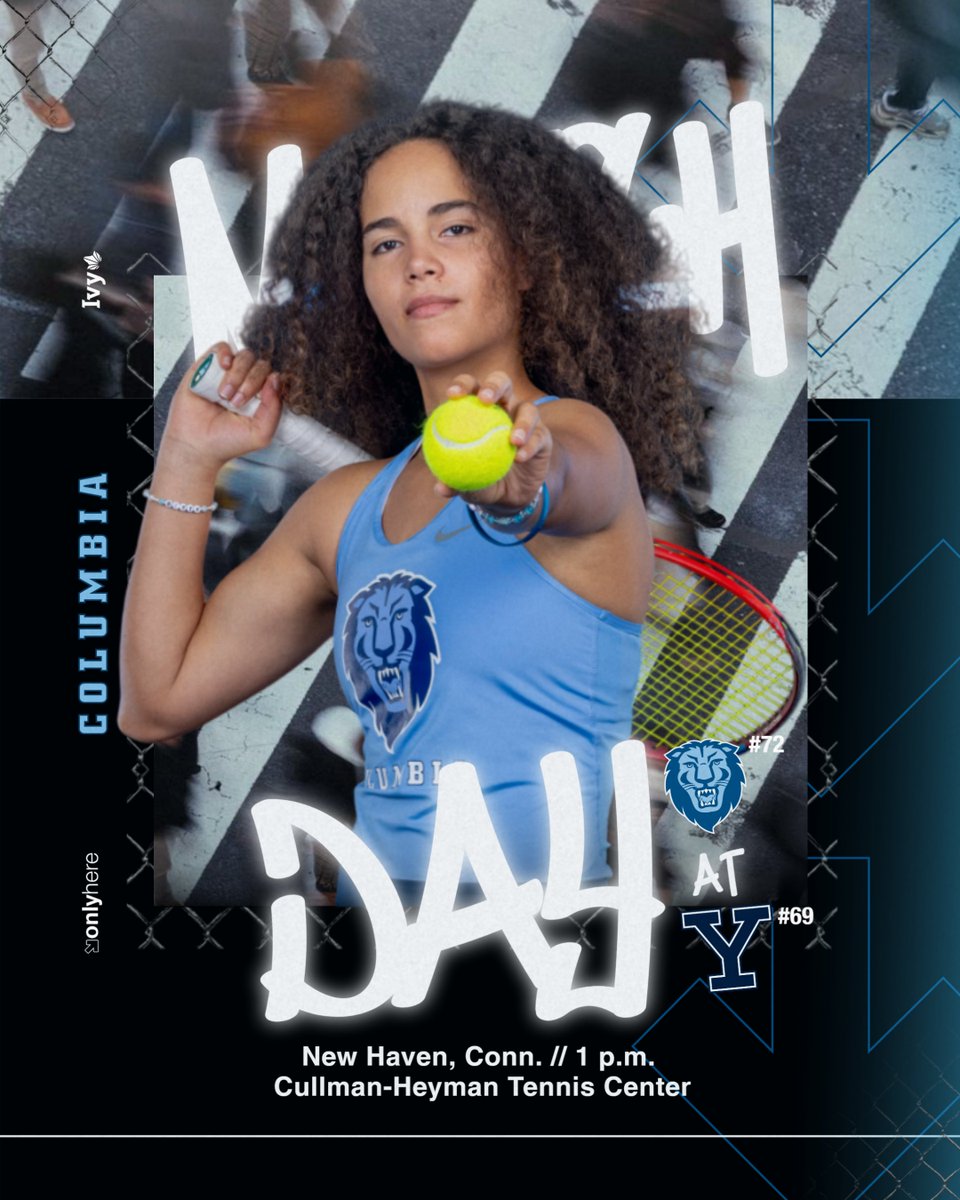 IT'S MATCH DAY! 

It's a showdown between two ranked teams in Ivy League play!

🆚No. 69 Yale
⏰1 p.m.
📍New Haven, Conn.
📺tinyurl.com/yspfb7y4
📊tinyurl.com/ys5d9rpd

#RoarLionRoar🦁// #OnlyHere🗽