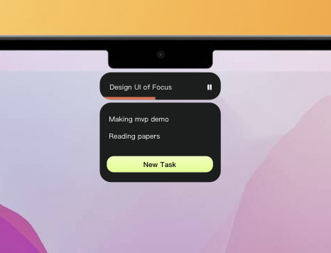 codepower_dev's tweet image. Stay focused, right from the notch
This minimal app keeps your current task front and center!
⏱️ Pomodoro-style progress bar
📌 Always visible in the notch area
➕ Quick access to task list
Perfect for makers who want to stay in flow 🔥
#Productivity #FocusApp #BuildInPublic