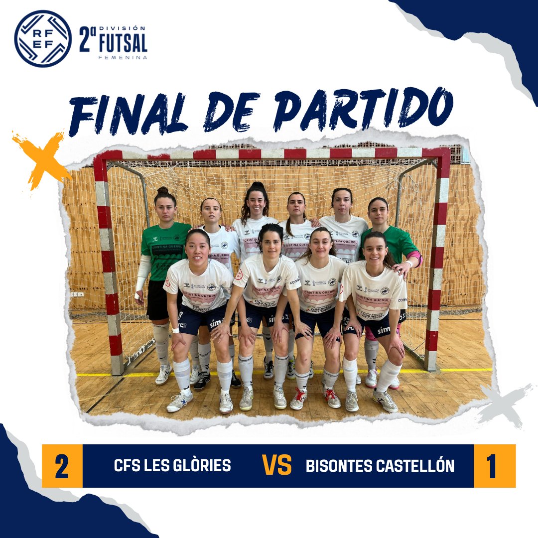 Femenino Bisontes (@femecastellon) on Twitter photo Final en Barcelona. 2-1. Derrota en casa de <a href="/CFSLesGlories/">CFS Les Glòries 2014</a>.
El gol de Bisontes fue de Rocío. Final en Barcelona. 2-1. Derrota en casa de <a href="/CFSLesGlories/">CFS Les Glòries 2014</a>.
El gol de Bisontes fue de Rocío.