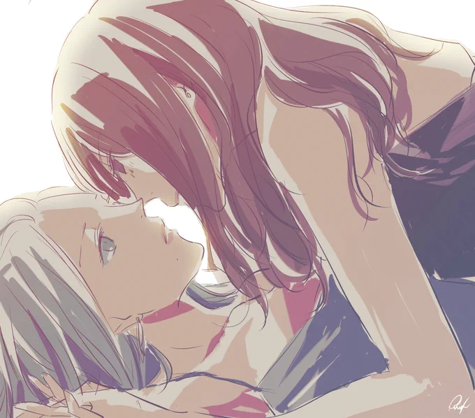 [社会人百合]上司と(たぶん)キスする夢を見た。

illustration &amp; comic by @RuriHazuki 
#無責任会社サタデー #百合漫画 #おしつけバカンス #大人百合 