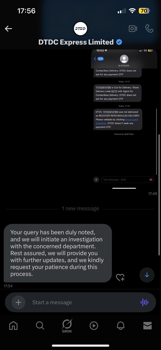 allTrade_India's tweet photo. @DTDCIndia @DTDCIndia 

I’m listening these lines since tomorrow!!

No action has been taken yet!!
My package is there and your delivery man is saying either pickup or I will mark it as delivered or will return to the origin!!
#dtdc #poorservice https://t.co/NEGA7hWl2b