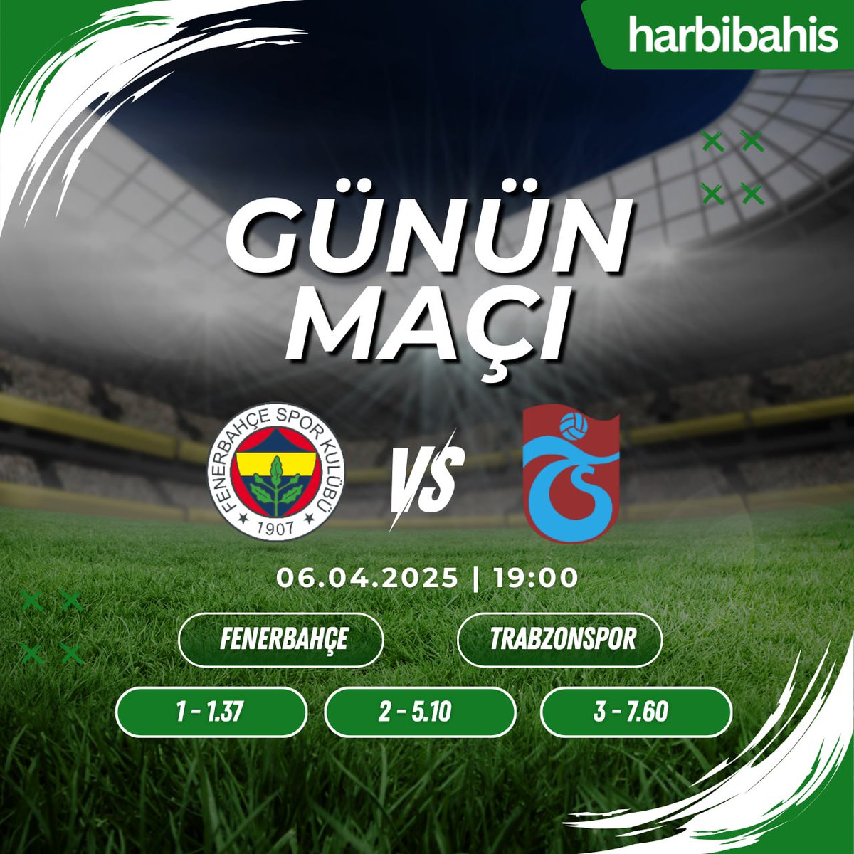 harbibonus's tweet photo. 👑 HarbiBahis'te Günün Maçını sizin için seçtik 

⚽️ FENERBAHÇE⚔️TRABZONSPOR⚽️

✅ En Yeni Promosyonlar
✅ Özel Avantajlar
✅ Hızlı ve Güvenilir Çekim
✅ En Yüksek Oranlar

🔗 HARBİBAHİS GÜNCEL GİRİŞ  ⬅️ https://t.co/HmKM9SIXeh