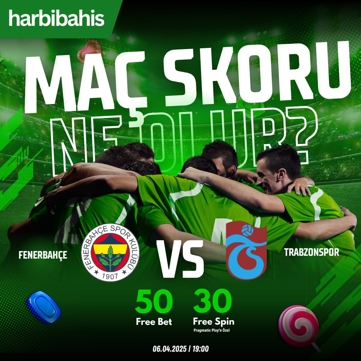 harbibonus's tweet photo. 🏆 Günün Etkinliği Harbibahis'te! 

⚽️ FENERBAHÇE⚔️TRABZONSPOR ⚽️

✅  Karşılaşmanın skorunu tahmin et,  

🎁 5️⃣0️⃣  TL Freebet veya 3️⃣0️⃣ Freespin Kazan! 

🔰 Bizi takip et, RT yap ve 3 ark. etiketle Formu Doldur 

📲FORM LİNKİ:https://t.co/UUwPqysj72

🔗 HARBİBAHİS GÜNCEL GİRİŞ https://t.co/Xbdvqu7E7y