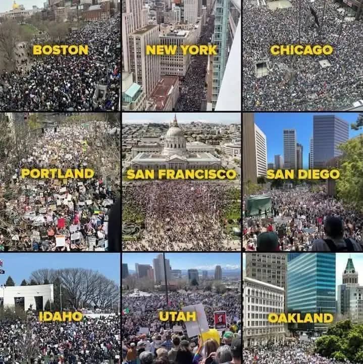 Impactantes manifestaciones en DC y  todo  Estados Unidos con lema "Hand Off" vs recortes #Salud, SeguridadSocial, #Ciencia y otras políticas Trump y su equipo oligarcas favorecen a los + ricos en política int. y  ext. No olvidar
 #HandsOffPalestine &amp; #handoffCuba
 #HandsOff2025