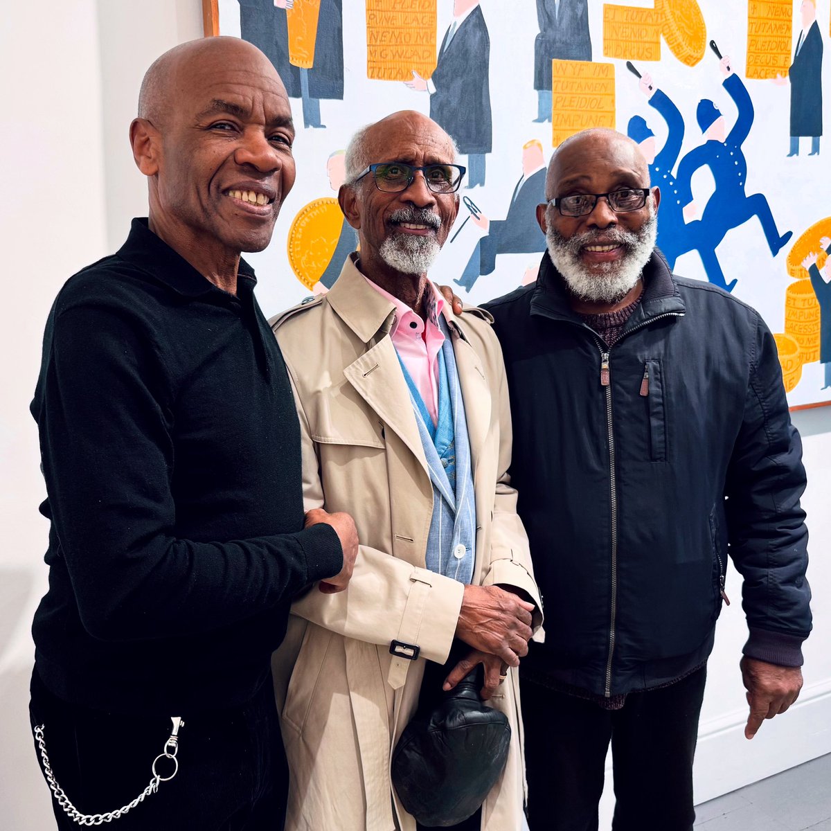 Felix & Spear Gallery (@felixandspear) on Twitter photo (L-R) Tam Joseph, John Lyons, and Fowokan George Kelly. Photo taken by Cameron Amiri <a href="/felixandspear/">Felix & Spear Gallery</a> during the opening reception of the exhibition ‘Tam Joseph: This Green and Pleasant Land’.
#TamJoseph #JohnLyons #fowokangeorgekelly (L-R) Tam Joseph, John Lyons, and Fowokan George Kelly. Photo taken by Cameron Amiri <a href="/felixandspear/">Felix & Spear Gallery</a> during the opening reception of the exhibition ‘Tam Joseph: This Green and Pleasant Land’.
#TamJoseph #JohnLyons #fowokangeorgekelly