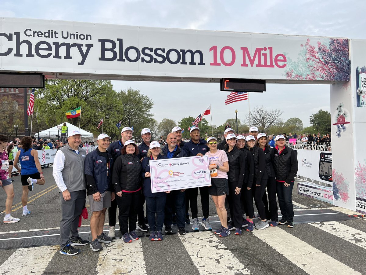 MD|DC CUA (@mddccua) on Twitter photo Credit unions & industry partners present $460K to <a href="/CMNHospitals/">Children's Miracle Network Hospitals</a> at the <a href="/CUCB/">Credit Union Cherry Blossom</a> Race bringing the total to over $12 Million since 2002! Thanks to the generosity of presenting sponsors <a href="/TruStage/">TruStage</a> & <a href="/Velera/">Velera Pate</a> along with credit unions — & runners who contributed $190K this year! Credit unions & industry partners present $460K to <a href="/CMNHospitals/">Children's Miracle Network Hospitals</a> at the <a href="/CUCB/">Credit Union Cherry Blossom</a> Race bringing the total to over $12 Million since 2002! Thanks to the generosity of presenting sponsors <a href="/TruStage/">TruStage</a> & <a href="/Velera/">Velera Pate</a> along with credit unions — & runners who contributed $190K this year!