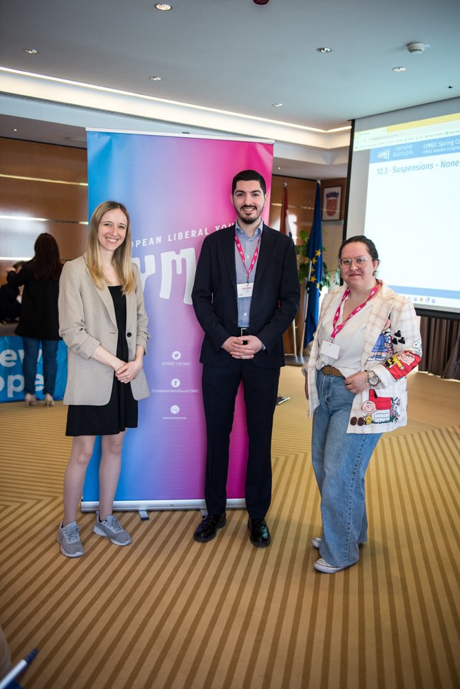 ilijajerkovic's tweet photo. I was very pleased to attend the @LYMEC Congress in Zagreb, where PSG Youth became a full member of this 🇪🇺 liberal network with overwhelming support 🙌 In addition, the Congress adopted a resolution in support of 🇷🇸 students and citizens fighting for democracy and justice! ✊ https://t.co/mQcIGrDO9l