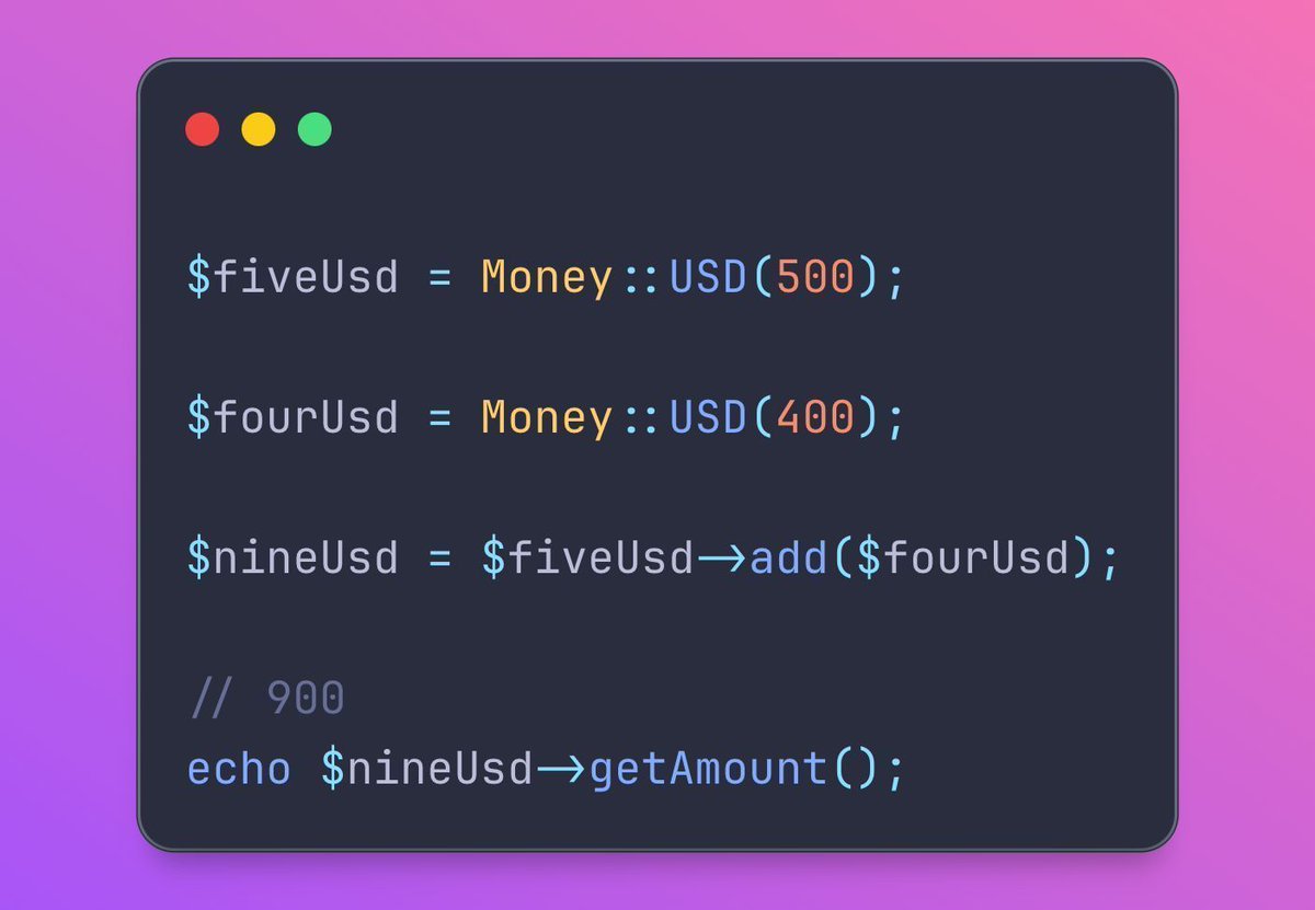 💰 How to handle money in PHP

There are lots of low-quality projects when it comes to dealing with money, numbers, percentages, transactions, and all that financial stuff.

Here are some tips that you can use:
- Value objects
- moneyphp/money
- Model casts

🧵Keep Reading