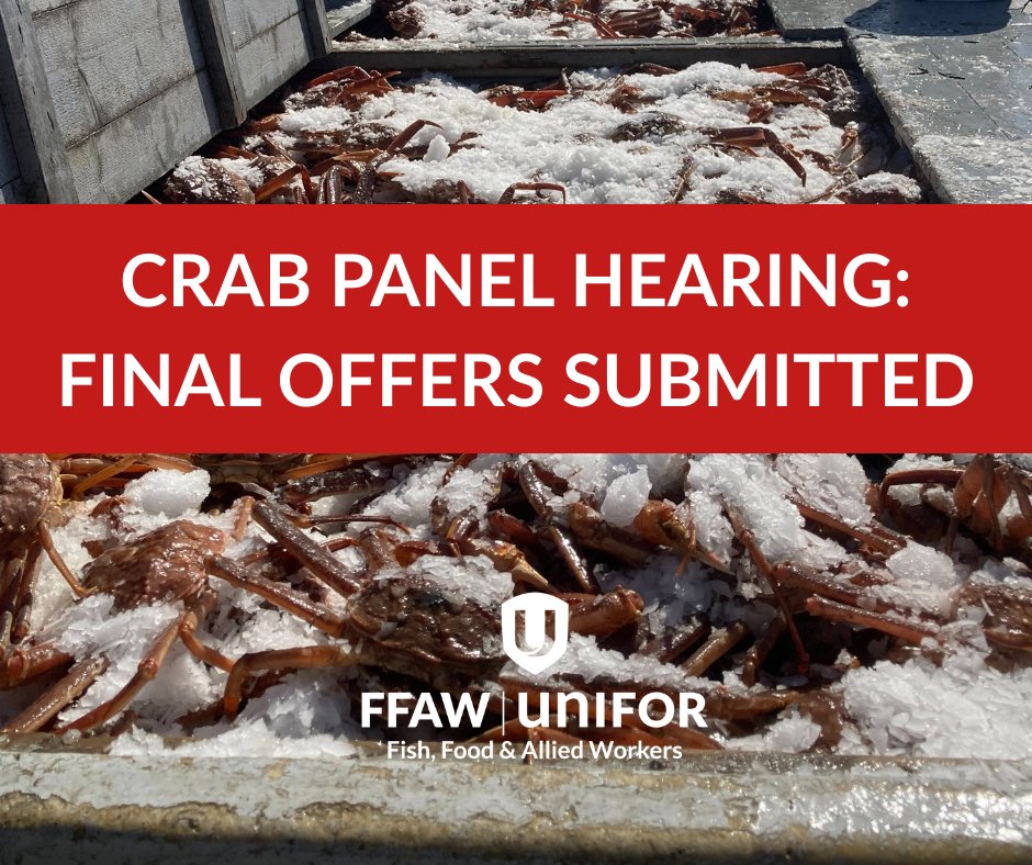 FFAW-Unifor (@ffaw_unifor) on Twitter photo CRAB PANEL HEARING: FINAL OFFERS SUBMITTED #nlpoli #snowcrab <a href="/undercur/">Undercurrent News</a> <a href="/TheBroadcastCBC/">The Broadcast</a> <a href="/NTVNewsNL/">NTV News</a> <a href="/VOCMNEWS/">VOCM News</a> ffaw.ca/crab-panel-hea… CRAB PANEL HEARING: FINAL OFFERS SUBMITTED #nlpoli #snowcrab <a href="/undercur/">Undercurrent News</a> <a href="/TheBroadcastCBC/">The Broadcast</a> <a href="/NTVNewsNL/">NTV News</a> <a href="/VOCMNEWS/">VOCM News</a> ffaw.ca/crab-panel-hea…
