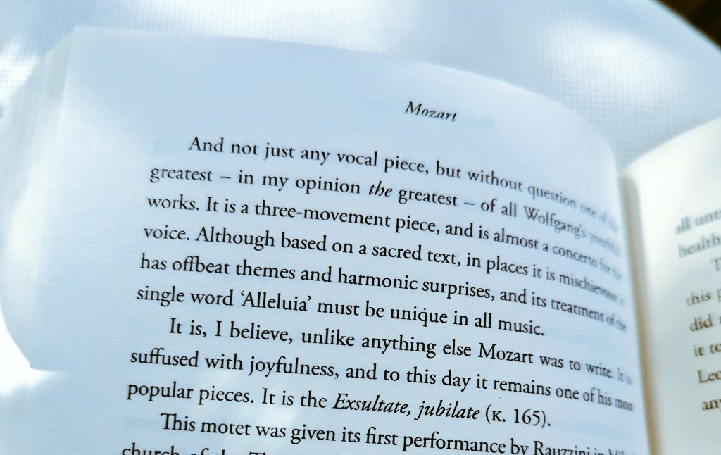Andy Spencer (@andyspencer40) on Twitter photo Another benefit of reading music books is that you also get to pick up on pieces/performances you haven't listened to. I agree with <a href="/johnsuchet1/">John Suchet</a> ... Mozart's Exsultate,jubilate K165 is a really great uplifting piece that I'd not heard until today. Glad I now have done! Another benefit of reading music books is that you also get to pick up on pieces/performances you haven't listened to. I agree with <a href="/johnsuchet1/">John Suchet</a> ... Mozart's Exsultate,jubilate K165 is a really great uplifting piece that I'd not heard until today. Glad I now have done!