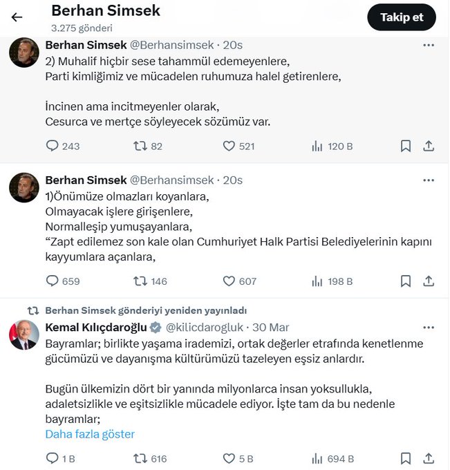 Berhan Şimşek'in Ekrem İmamoğlu'nun gözaltına alınması, tutuklanması ve Saraçhane eylemlerine ilişkin hiç tepki göstermediği ortaya çıktı