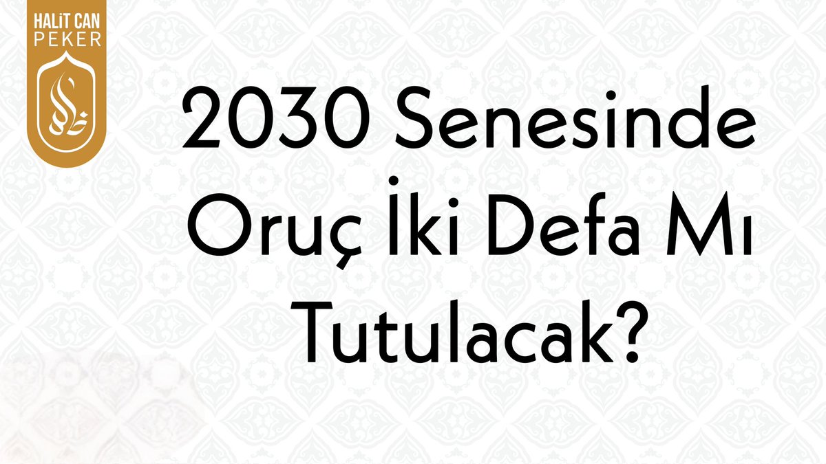 youtu.be/FI7ZBHeyXcM?si…

2030 Senesinde Oruç İki Defa Mı Tutulacak? #haber