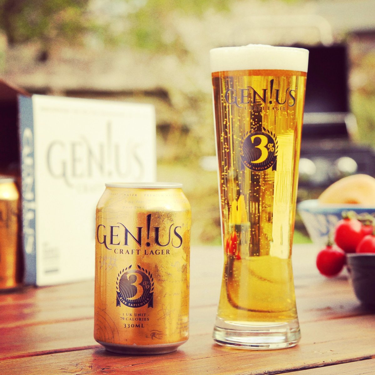 Light, crisp and refreshing, Gen!us Craft Lager is the perfect sunshine beer. At 3% abv and just 89 kcal, it's also smart summer drinking! Buy online on <a href="/OcadoUK/">OcadoUK</a>  <a href="/AmazonUK/">Amazon.co.uk</a> &amp; geniusbrewing.com

#spring #bbq #beer #sunshine