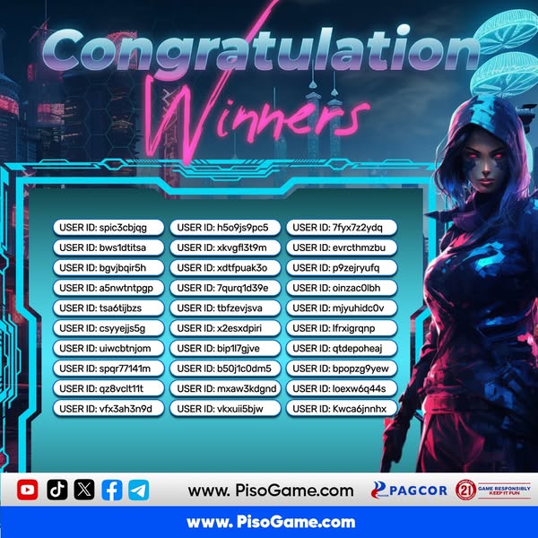 piso_game's tweet photo. 📷 Congrats sa ating Lucky Sharer – 2nd Batch for April 6, 2025! 📷
Maraming salamat sa walang sawang pag-share, pag-comment, at suporta sa PisoGame! 📷 Narito na ang ating 2nd  batch ng masuswerteng winners ng mystery prize! 📷📷
📷 I-check ang iyong PisoGame account para sa prize details!
📷 Para sure na kasali ka sa susunod na draw, sundin ang tamang format ng pag-share at pag-comment:
📷 PisoGame ID: xxxxx
📷 #PisoGameShareBonus (para sa sharers)
📷 Winners announced daily at 2:30 PM & 8:30 PM! Huwag palampasin ang chance na manalo! 📷📷
📷 Di ka pa napili? Huwag susuko! Tuloy lang ang pagsali—baka ikaw na ang next winner! Isama mo na rin ang tropa mo para mas masaya! 📷📷
LINK: https://t.co/0lNdDAX0y0
📷 Sa ating mga winners, huwag kalimutang i-screenshot at i-post ang inyong panalo sa comments! Baka kayo ulit ang susunod na mapili! 📷📷
#PisoGameLuckyWinners #ShareCommentWin #PisoGameLegit 📷📷