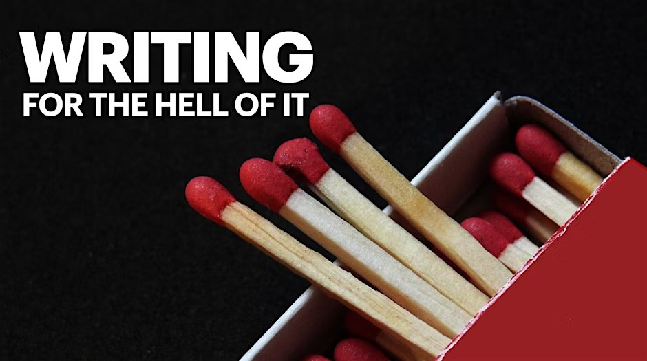 A month today I begin my WRITING FOR THE HELL OF IT online course. 4 weeks of fun, productive, exciting exercises. For writers of all experience. A space to write with no pressure and no expectations Just writing for the hell of it. Nearly half of the places gone!