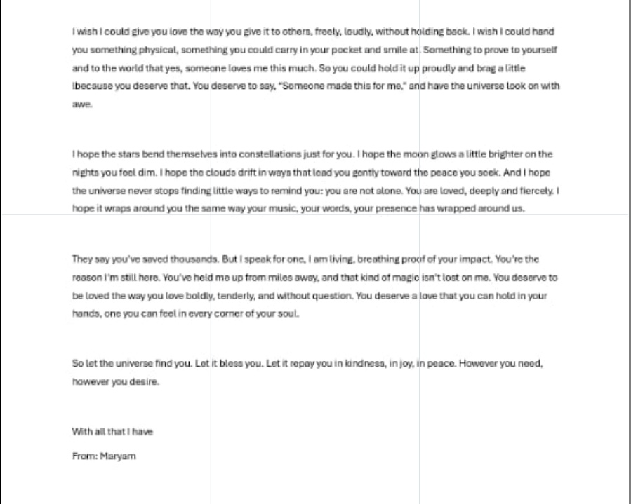 SoulSeekergots's tweet photo. A letter from the deepest pits of my heart #lettersforchan https://t.co/jIHgawMVfQ