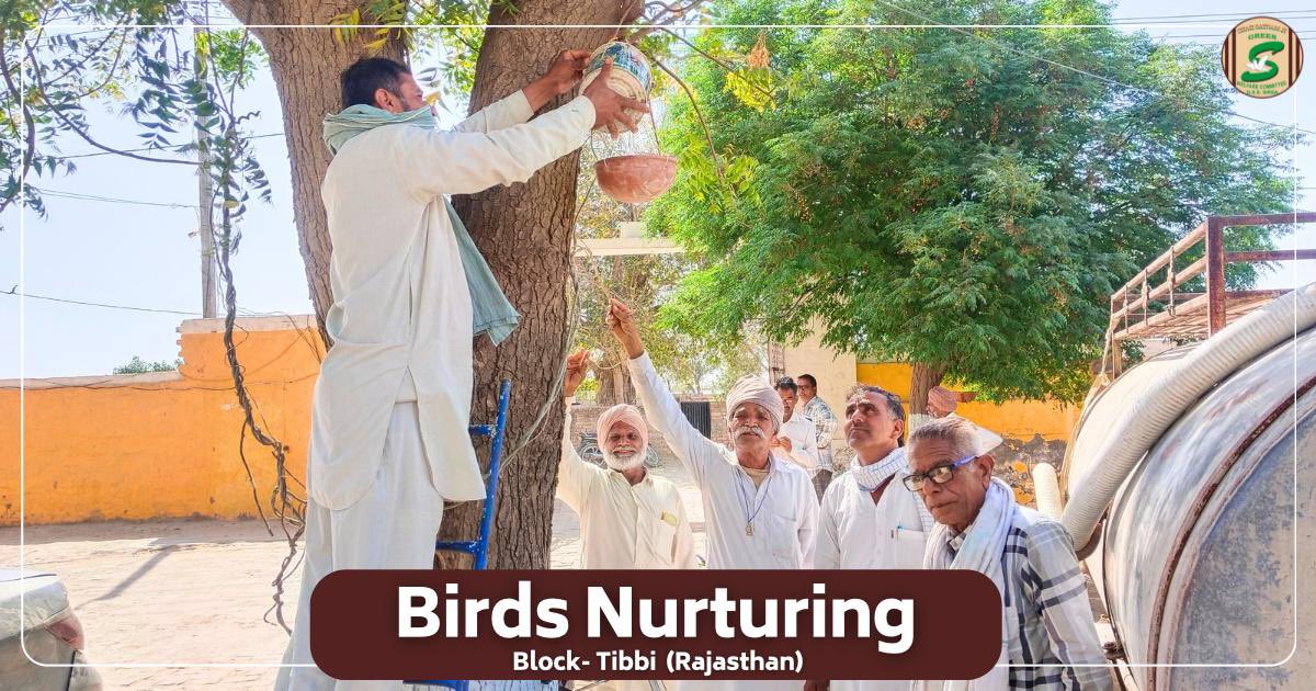 GreenSwelfares's tweet photo. Compassion in every corner, care in every act!   

As the summer heat continues to rise, Shah Satnam Ji Green ‘S’ Welfare Committee volunteers from Tibbi (Rajasthan) have taken a thoughtful step to protect our feathered friends. They have hung earthen pots in various locations to provide fresh water and feed for birds struggling in the scorching heat. Not only this, but they also distributed earthen bowls to encourage more people to join this noble cause. A small effort can bring big relief to these voiceless souls! 

#BirdCare #SummerSupport #BirdsNurturing