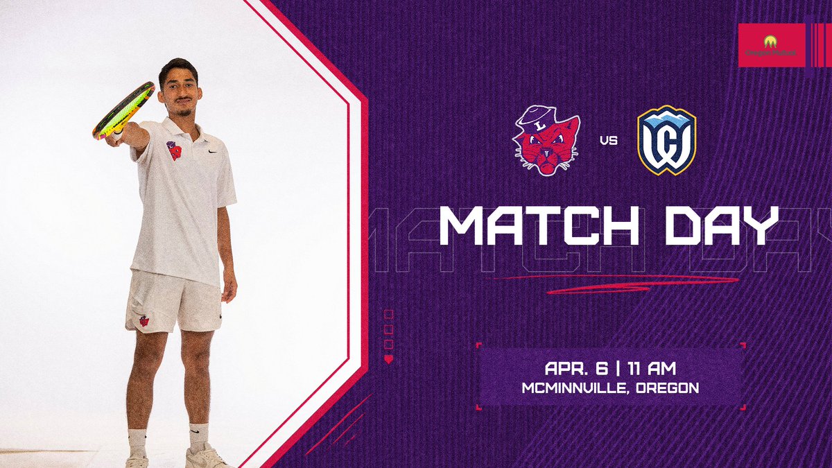 Time to serve up some competition! 😼🎾🟣

🆚 Whitman
📍 McMinnville, Oregon
⏰ 11 a.m.
📊/🎥 GoLinfieldWildcats.com/coverage

#RollCats | #d3tennis