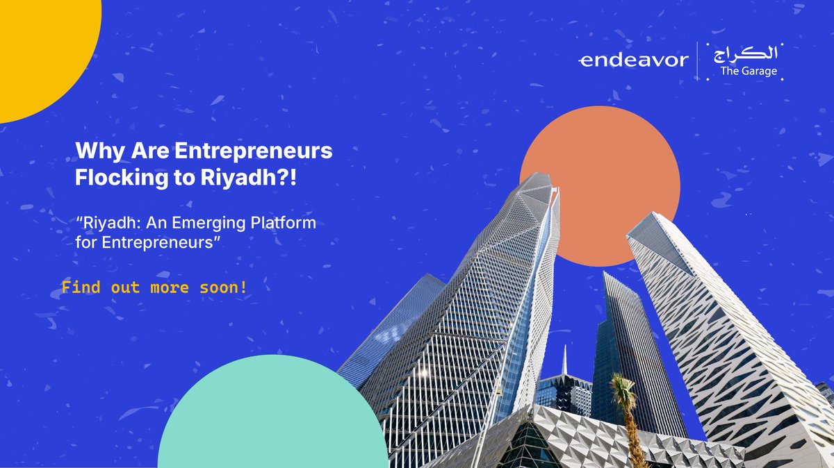 Why are entrepreneurs flocking to Riyadh? 

What’s driving this shift? And how does Riyadh compare globally?

📢 Find out in our upcoming report: Riyadh: An Emerging Platform for Entrepreneurs, dropping soon! Stay tuned.

#EndeavorSaudi #EndeavorReport #RiyadhStartups