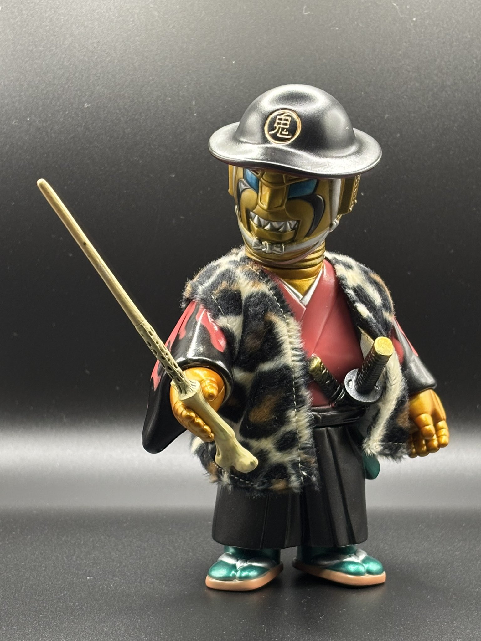 ゴッコ堂 samuraidoll お面 2種類 頬当て 般若 ソフビ ネイタル