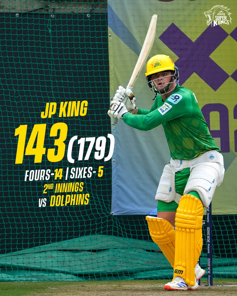 JSKSA20's tweet image. Blazed through all the guns! 🏏💥

#4DaySeries
#WhistleForJoburg
#ToJoburgWeBelong