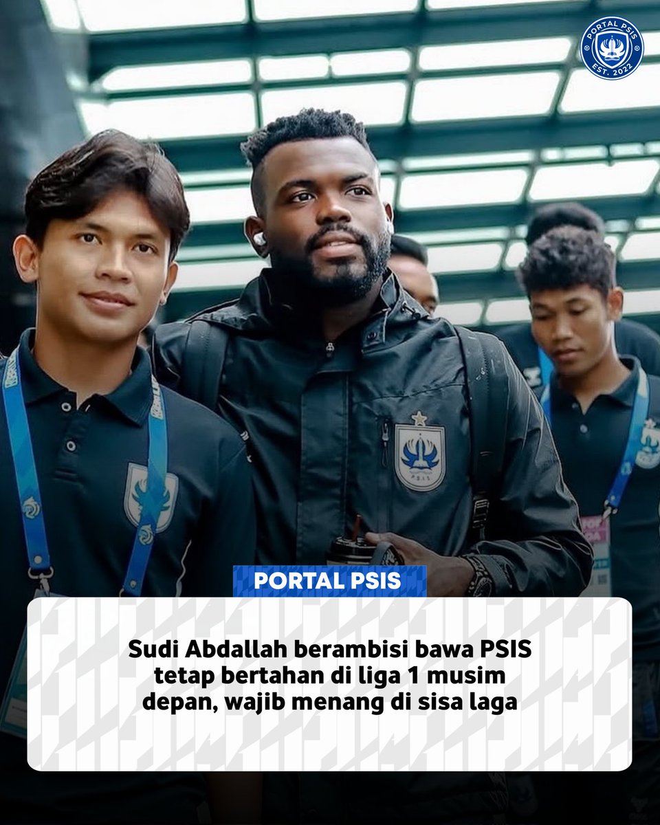 PortalPSIS's tweet photo. Striker PSIS Semarang Sudi Abdallah berambisi bawa PSIS Semarang bertahan di liga 1 https://t.co/UKWXeg0gbi