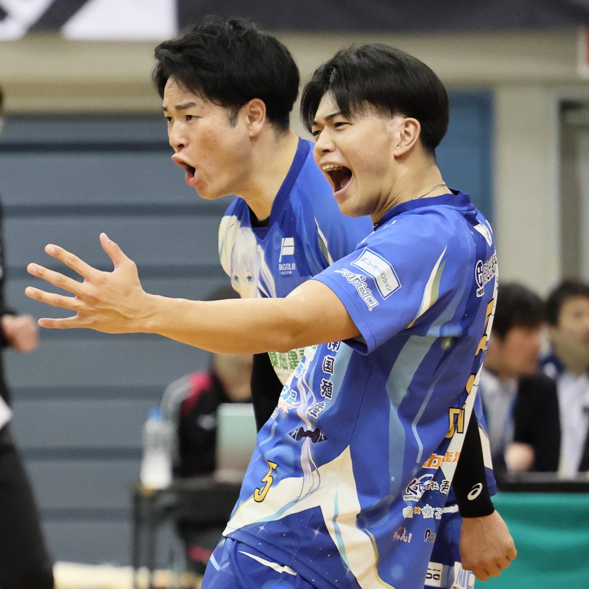 雄叫び×2
#vleague 
#volleyball 
#プレーオフファイナル 
#フラーゴラッド鹿児島 
#フラゴラ