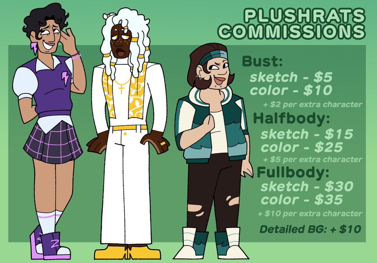 plushrats's tweet image. MY COMMISSIONS ARE OPEN! ✏️ᢉ𐭩

[ shares are appreciated !! ]

↓  more info below!  ↓