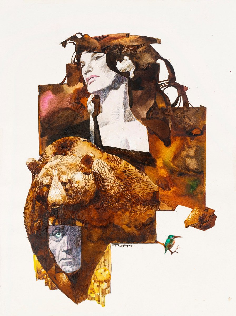 “Il Principe degli orsi” by Sergio Toppi (1932 – 2012). #Art #Comics #Fumetti #Drawing #Drawings #DrawingArt #Illustration #Illustrations #IllustrationArt #Colors #People #Animals #Nature #SergioToppi