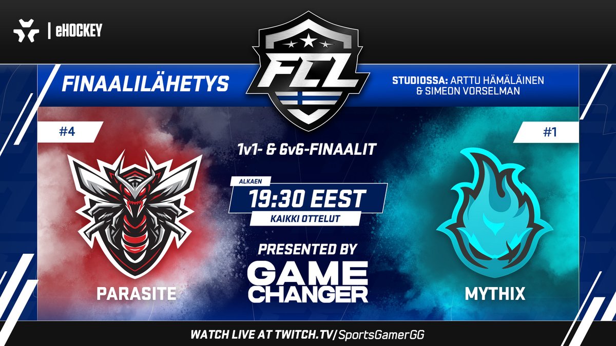 SportsGamer (@sportsgamergg) on Twitter photo 🔥 It’s FINALS NIGHT in the Finnish Championship League! 🔥
🏆 1v1 & 6v6 FINALS
🐝 <a href="/ParasiteNHL/">Parasite</a> (#4) vs <a href="/MythixNHL/">Mythix</a> (#1) 🔥
🕢 Starting 19:30 EEST
🎙️ <a href="/ArttuHamalainen/">Kreivi Nicolaus Ludwig von Tsintsendorff</a> & <a href="/Simbanho/">Simeon Vorselman</a>
📺 Watch LIVE: twitch.tv/SportsGamerGG
🎁 GAME CHANGER giveaways on stream!
#eHockey | #FCL2025 | 🔥 It’s FINALS NIGHT in the Finnish Championship League! 🔥
🏆 1v1 & 6v6 FINALS
🐝 <a href="/ParasiteNHL/">Parasite</a> (#4) vs <a href="/MythixNHL/">Mythix</a> (#1) 🔥
🕢 Starting 19:30 EEST
🎙️ <a href="/ArttuHamalainen/">Kreivi Nicolaus Ludwig von Tsintsendorff</a> & <a href="/Simbanho/">Simeon Vorselman</a>
📺 Watch LIVE: twitch.tv/SportsGamerGG
🎁 GAME CHANGER giveaways on stream!
#eHockey | #FCL2025 |